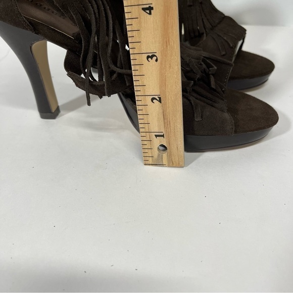 Madden Girl Brown Suede platform Dress Heels Size 8 - Picture 6 of 12